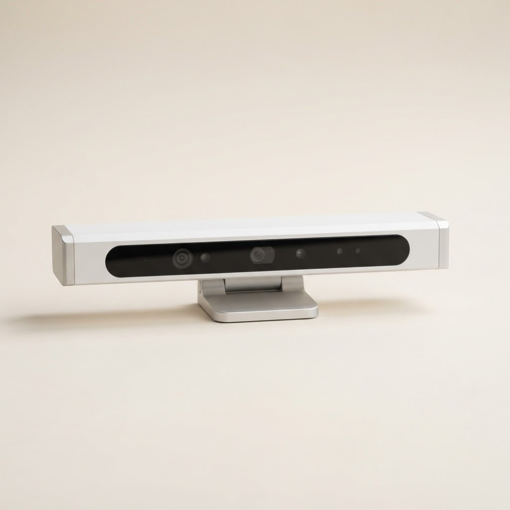 VisionWheel VW-3 eye-tracking sensor bar on a porcelain background