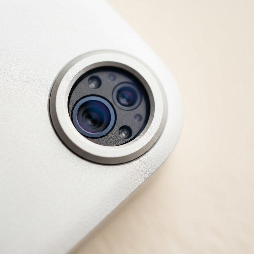 Macro detail of the VisionWheel infrared eye-tracking optical module
